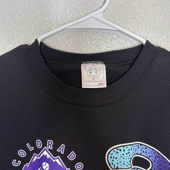 DELTA Fifty-Fifty Vintage Colorado Rockies Crewneck Sweatshirt Size Large - Picture 3 of 8